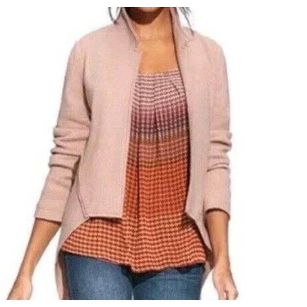 CABI #528 Rosewater Boiled Wool Valentina Cardigan Jacket Size S